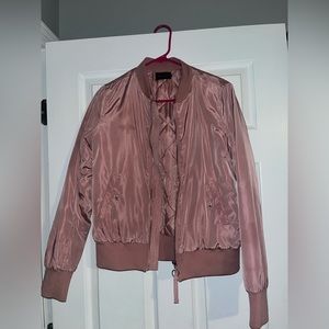Pink Bomber Jacket with pockets size small